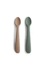 Mushie Mushie - silicone feeding spoons dried thyme/ natural