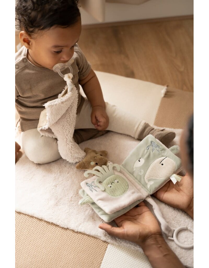 Baby's only Baby's only - buggyboekje dieren groen/warm linnen