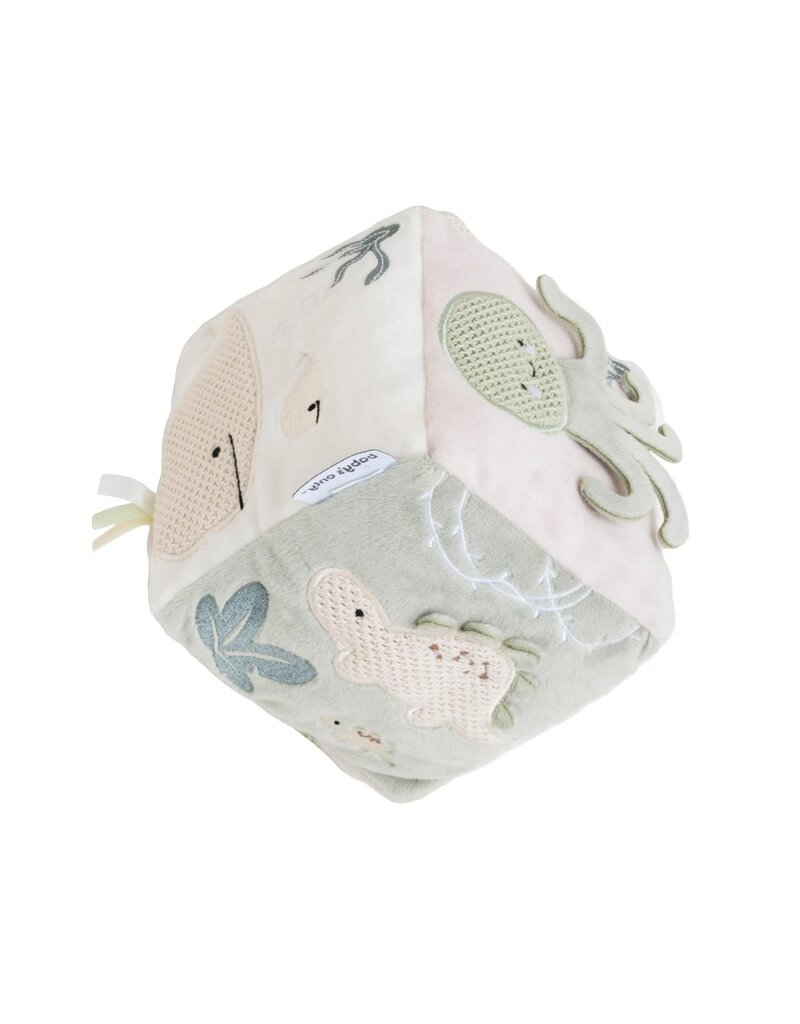 Baby's only Baby's only - activiteiten kubus dieren groen/warm linnen