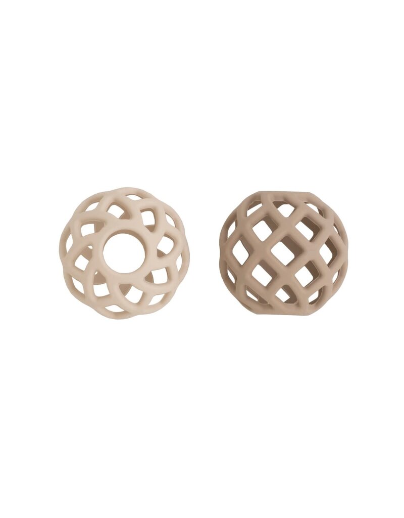 Baby's only Baby's only - speelbal clay/warm linnen 2 pack