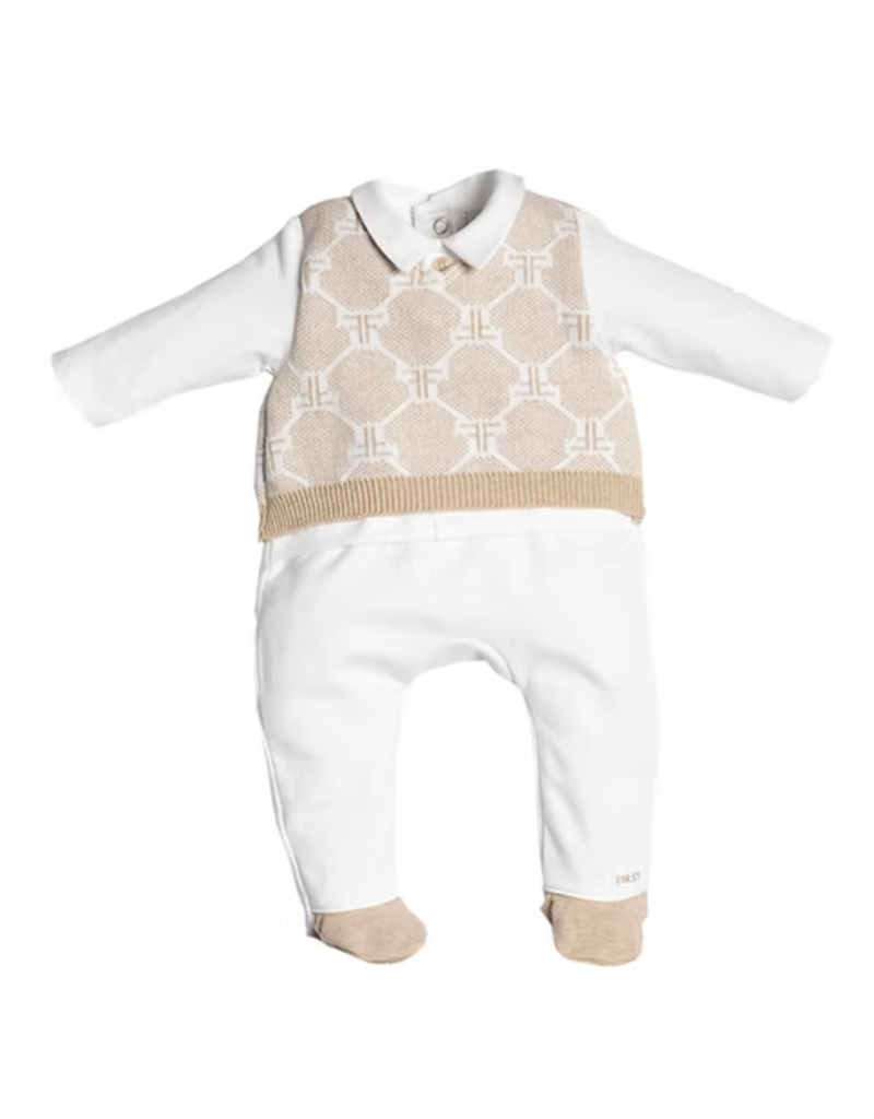 First First - kruippakje wit/beige signature 1m