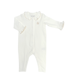Poetree Kids Poetree - kruippakje  Nikki Crème Jersey met ruffles