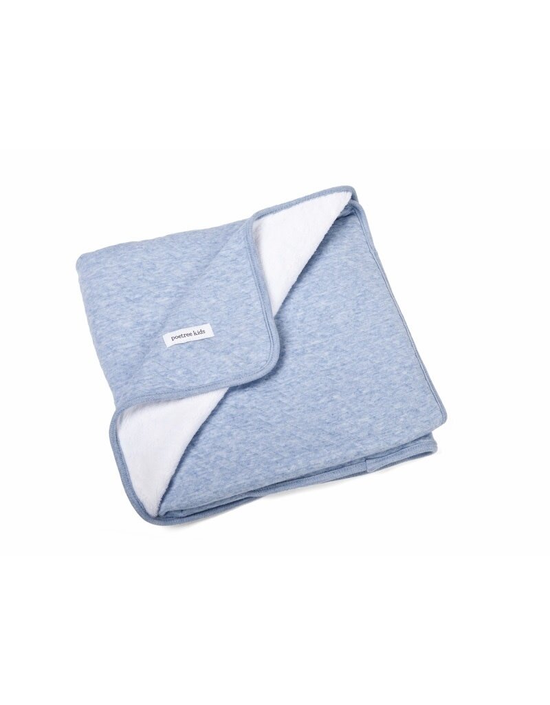 Poetree Kids Poetree -Wiegdeken gevoerd Chevron Denim Blue