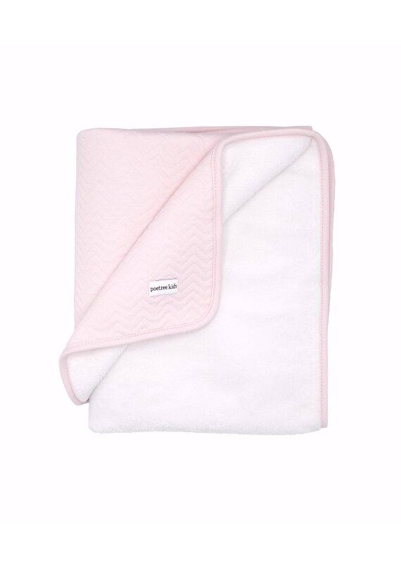 Poetree Kids Poetree - Wiegdeken gevoerd Chevron Light Pink