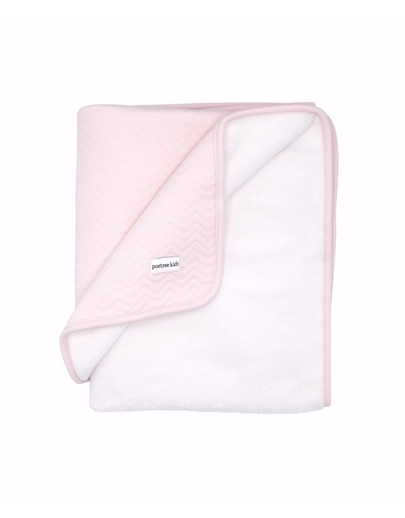 Poetree Kids Poetree - Wiegdeken gevoerd Chevron Light Pink