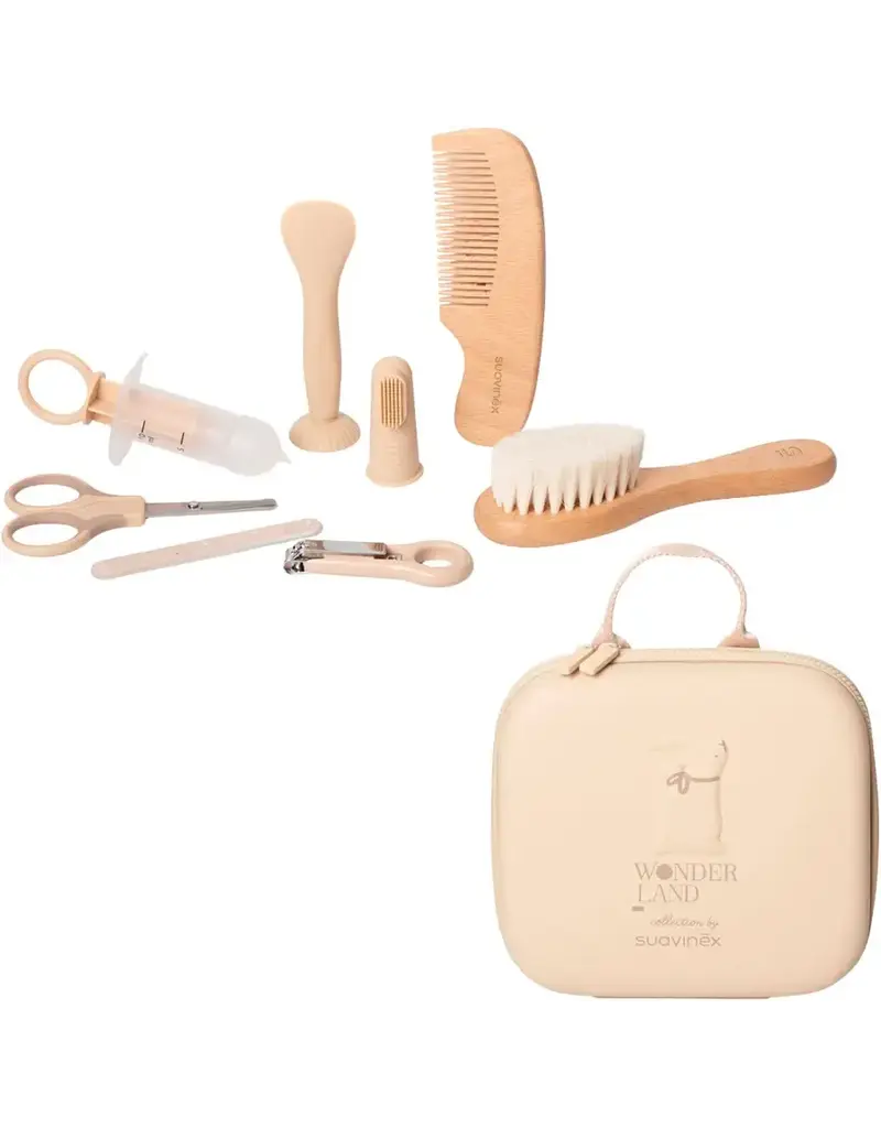 suavinex Wonderland-verzorgings-en toilettas- 8 accessoires-beige