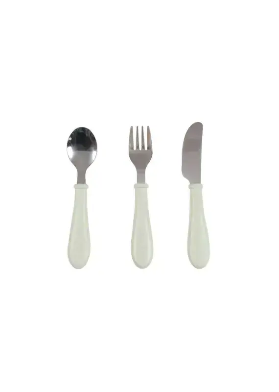 Beaba Beaba-3-delig inox bestek-grijsgroen
