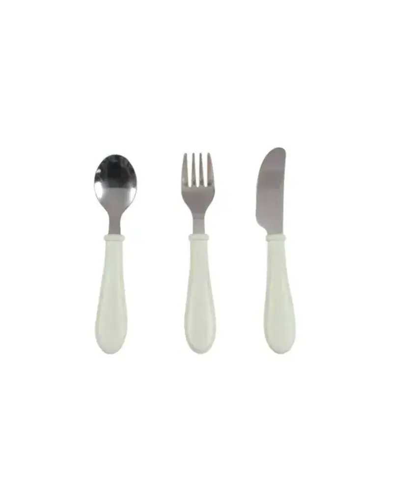 Beaba Beaba-3-delig inox bestek-grijsgroen