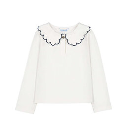 mayoral Mayoral - Blouse Louise - Kraag donkerblauwe afwerking