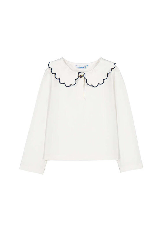 mayoral Mayoral - Blouse Louise - Kraag donkerblauwe afwerking