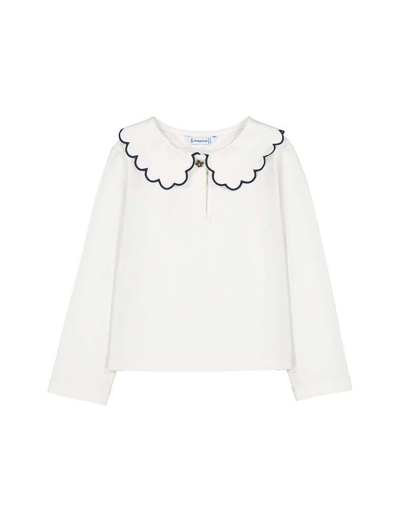mayoral Mayoral - Blouse Louise - Kraag donkerblauwe afwerking