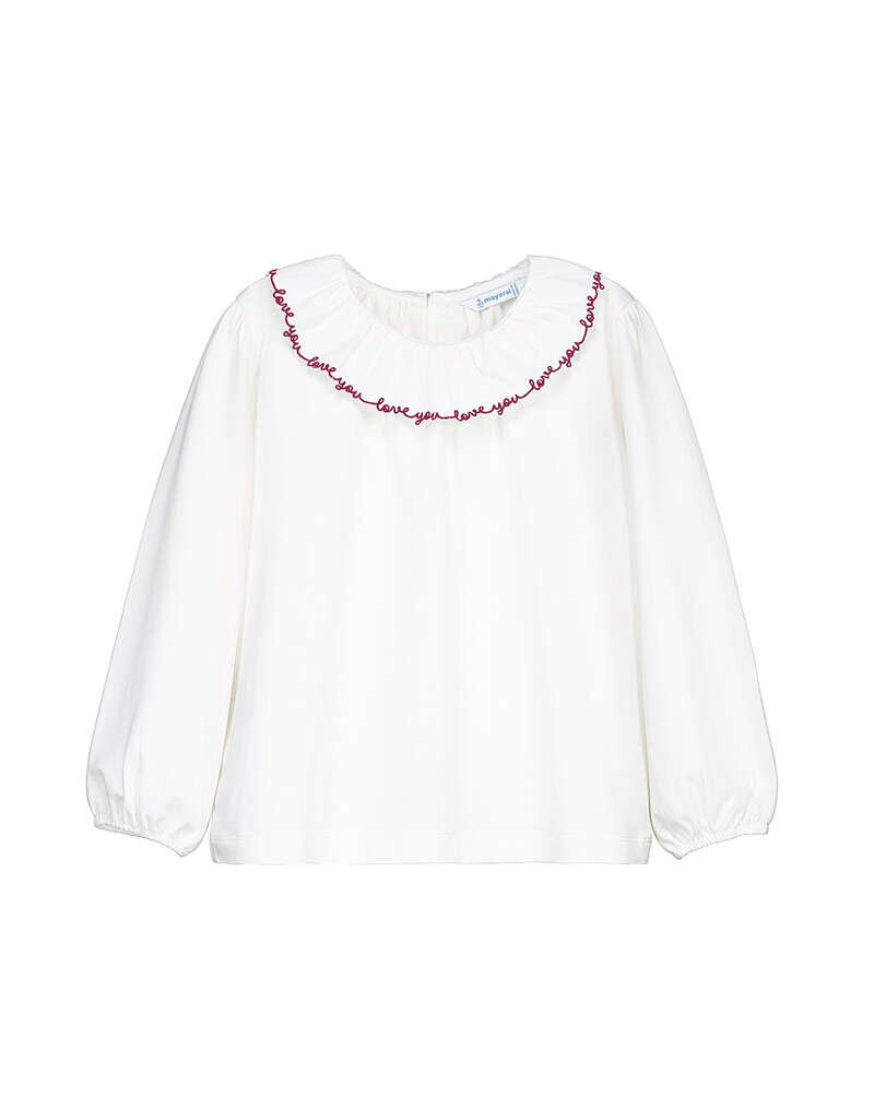 mayoral Mayoral - Ruffled Blouse - Love you wit/bordeaux