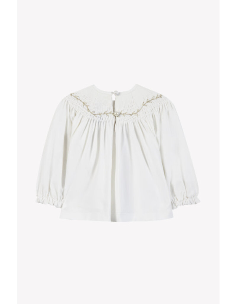 Tartine & Chocolat Tartine et chocolat- blouse met goud borduurwerk