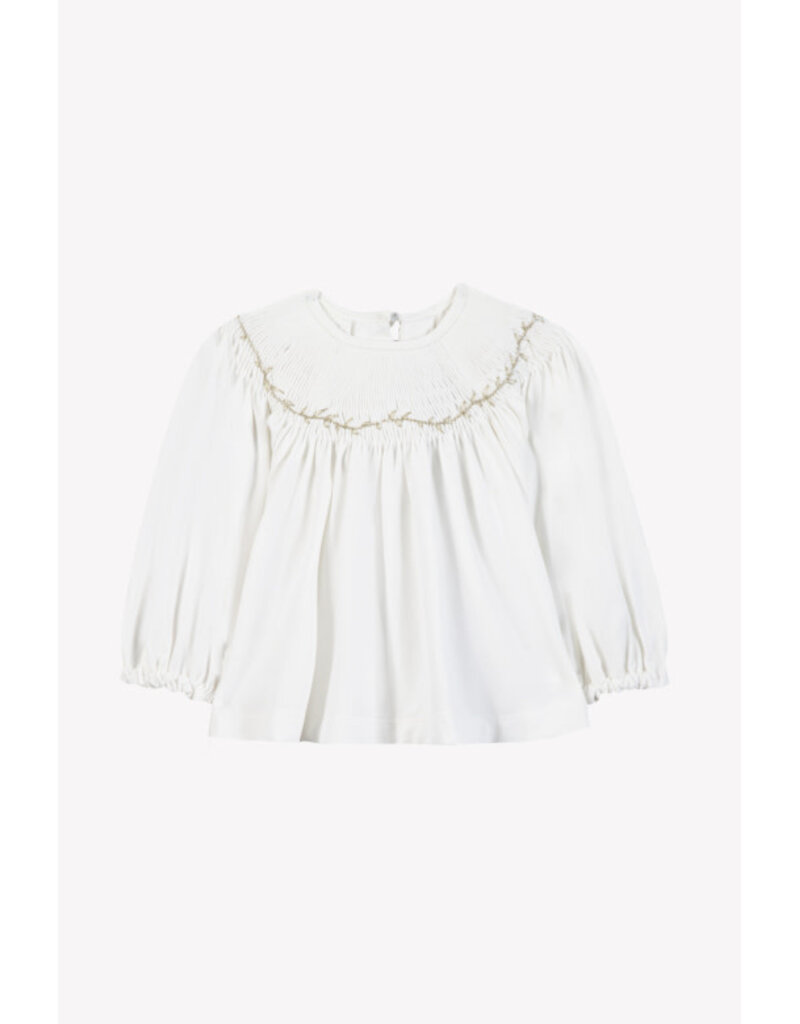 Tartine & Chocolat Tartine et chocolat- blouse met goud borduurwerk