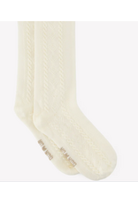 Bonton Bonton - knie kousen beige ruffel