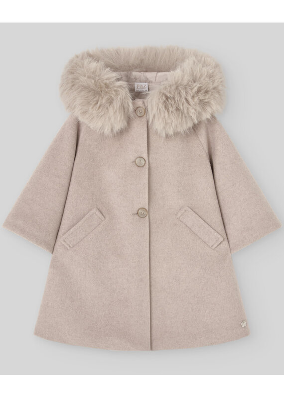 Paz Rodriguez Paz - winterjas geweven hazelnut