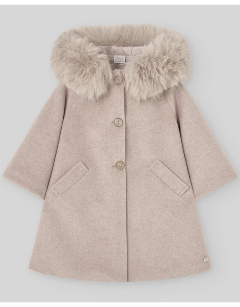 Paz Rodriguez Paz - winterjas geweven hazelnut
