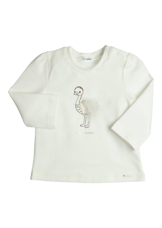 Gymp Gymp - longsleeve fluffy friend white