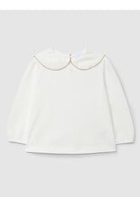 Laranjinha Laranjinha - Blouse Off-white met beige detail - Luna