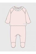 Laranjinha Laranjinha - Knitted setje fleur  (met cashmere)