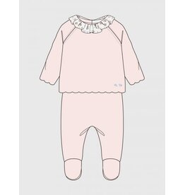Laranjinha Laranjinha - Knitted setje fleur  (met cashmere)