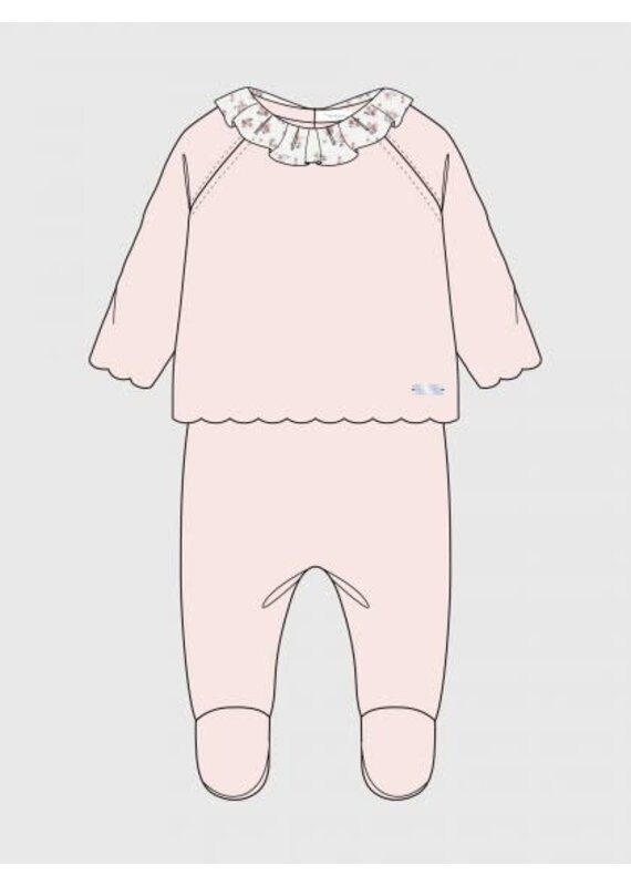 Laranjinha Laranjinha - Knitted setje fleur  (met cashmere)
