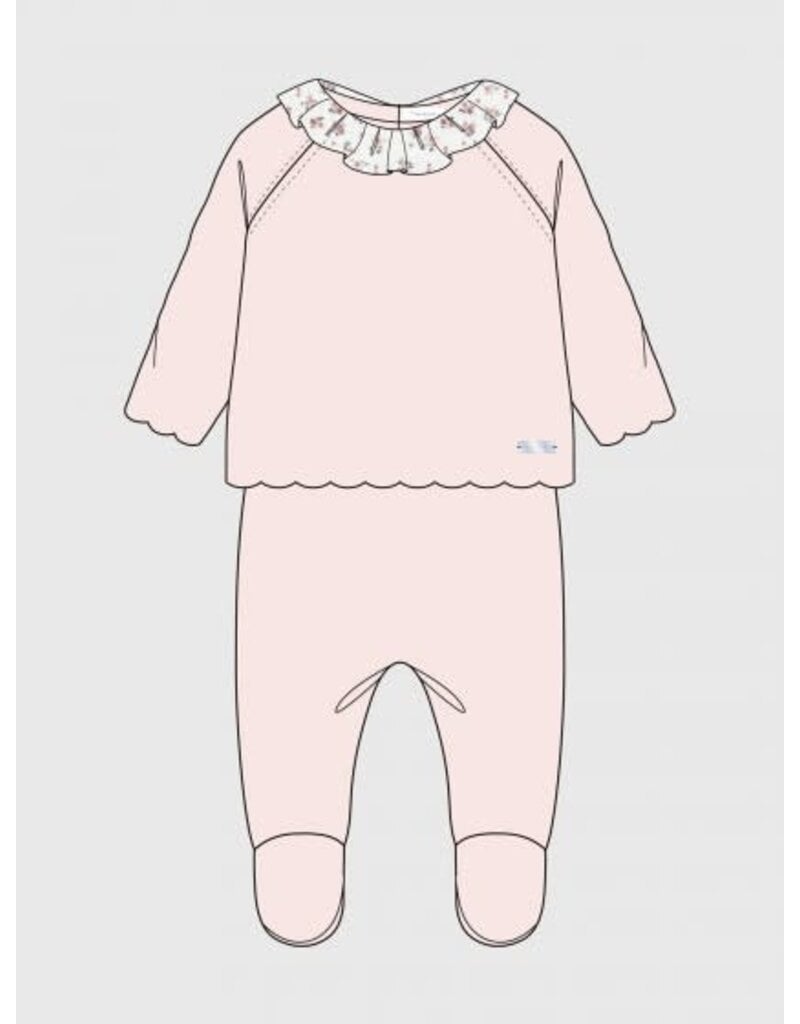Laranjinha Laranjinha - Knitted setje fleur  (met cashmere)