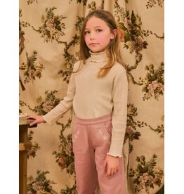 Laranjinha Laranjinha - Rolkraag blouse - beige