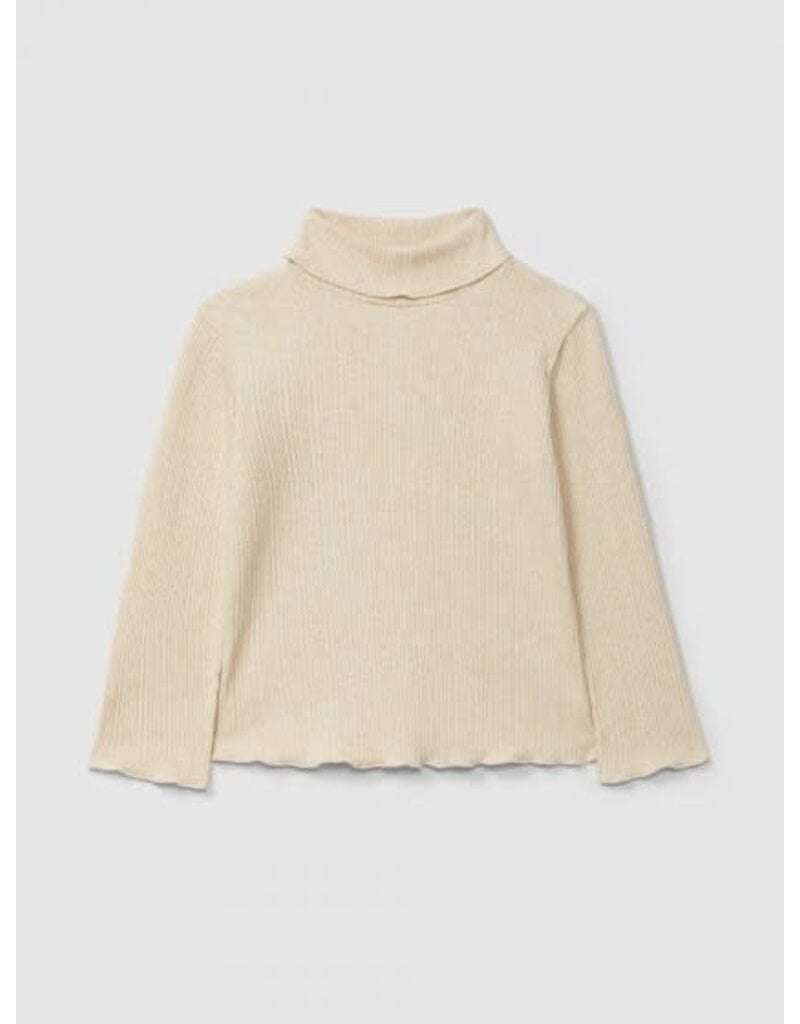 Laranjinha Laranjinha - Rolkraag blouse - beige