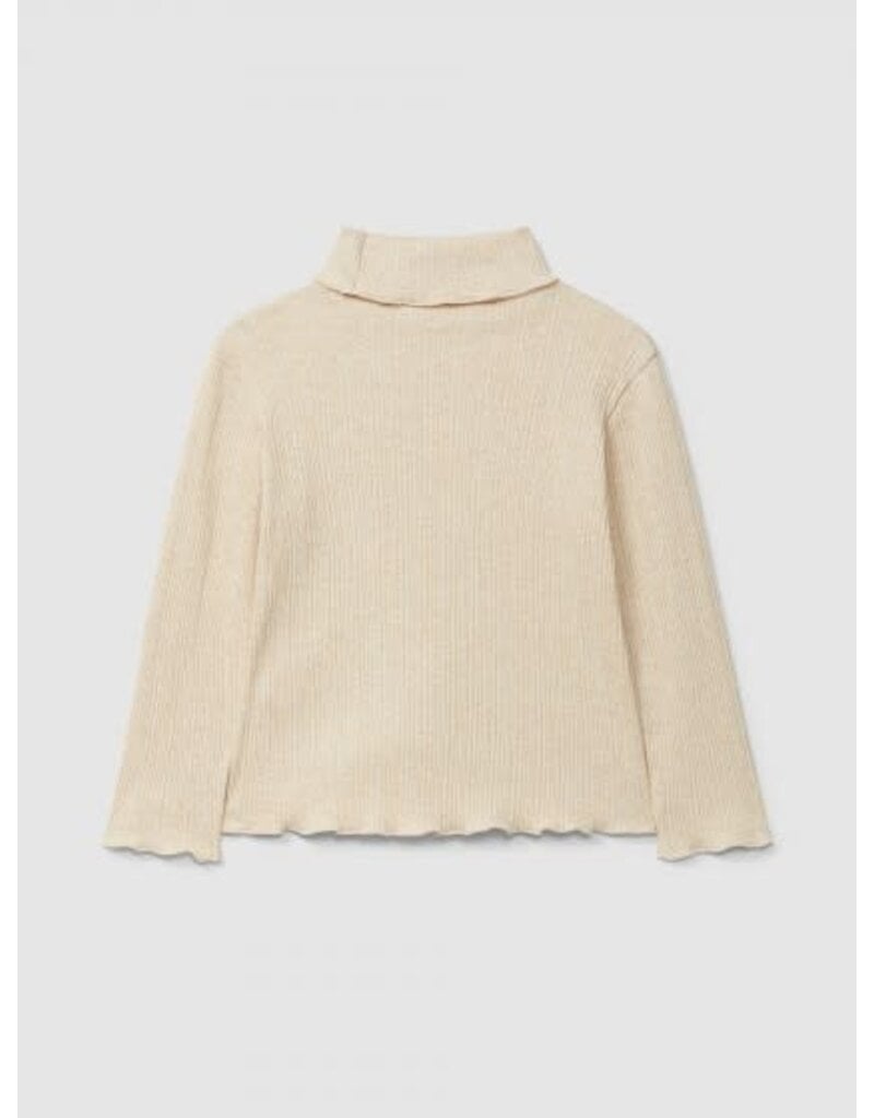 Laranjinha Laranjinha - Rolkraag blouse - beige