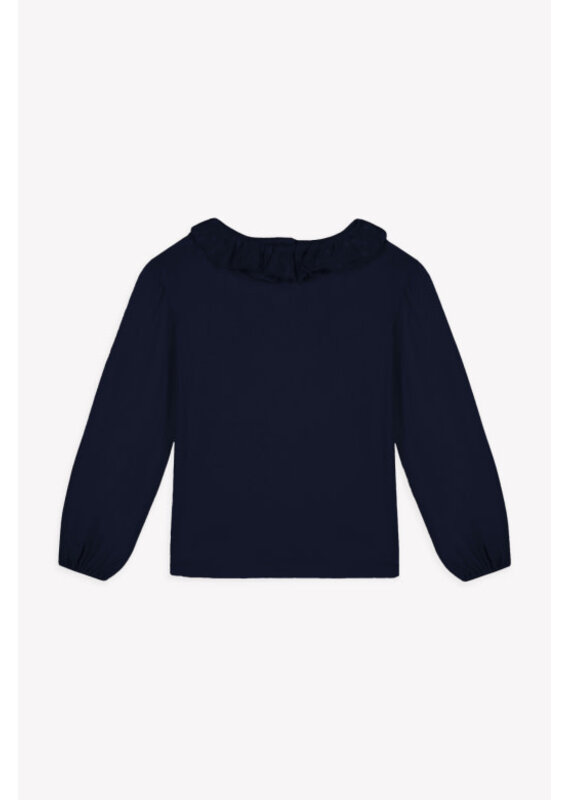 Bonton Bonton - bloesje met kraag blue