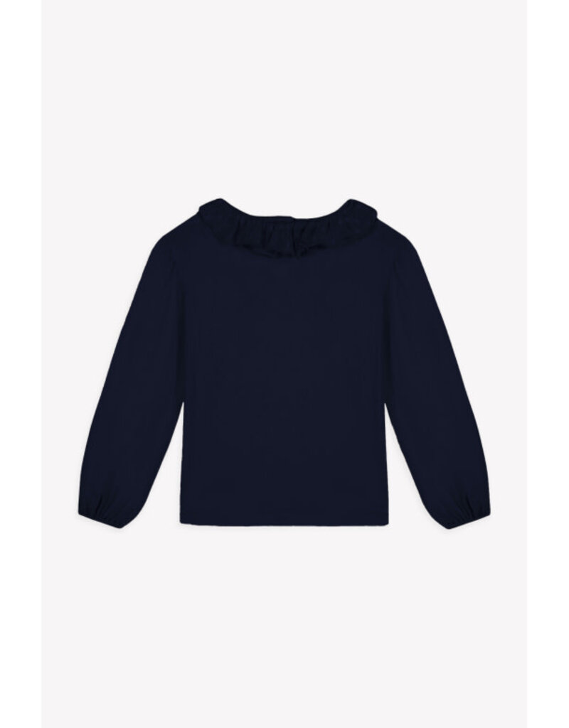 Bonton Bonton - bloesje met kraag blue