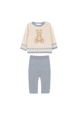 Patachou Patachou - beren set ecru/blauw