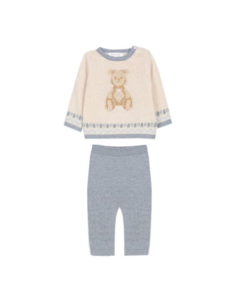 Patachou Patachou - beren set ecru/blauw