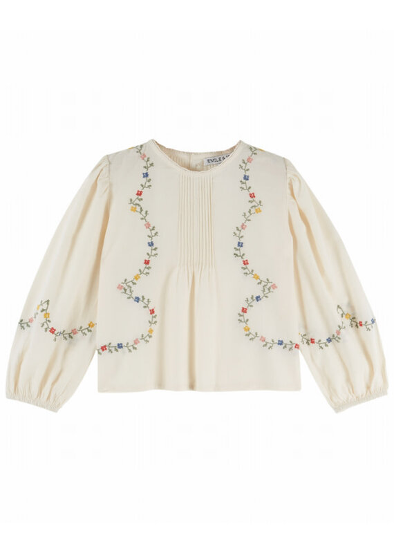 Emile & Ida Emile & Ida - Blouse embroidery flowers