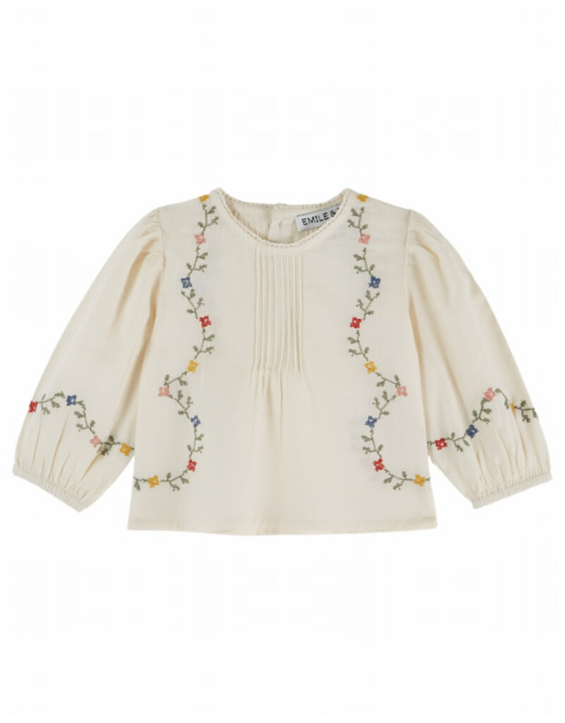 Emile & Ida Emile & Ida - Blouse embroidery flowers