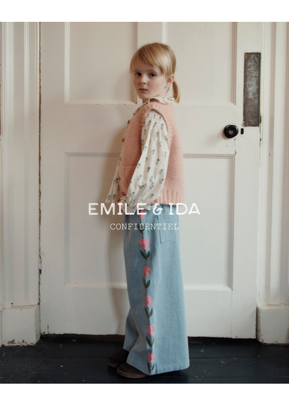 Emile & Ida Emile & Ida - Debardeur cardigan  - rose pastel
