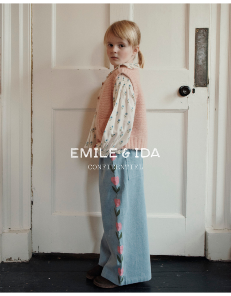 Emile & Ida Emile & Ida - Debardeur cardigan  - rose pastel