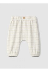 Laranjinha Laranjinha-broekje beige ruit-jacquard