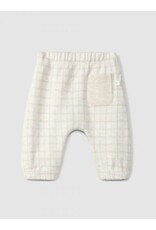 Laranjinha Laranjinha-broekje beige ruit-jacquard