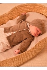 Laranjinha Laranjinha-broekje beige ruit-jacquard