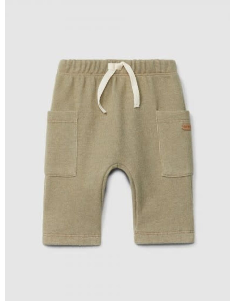 Laranjinha Laranjinha-jersey broekje met zakken-khaki