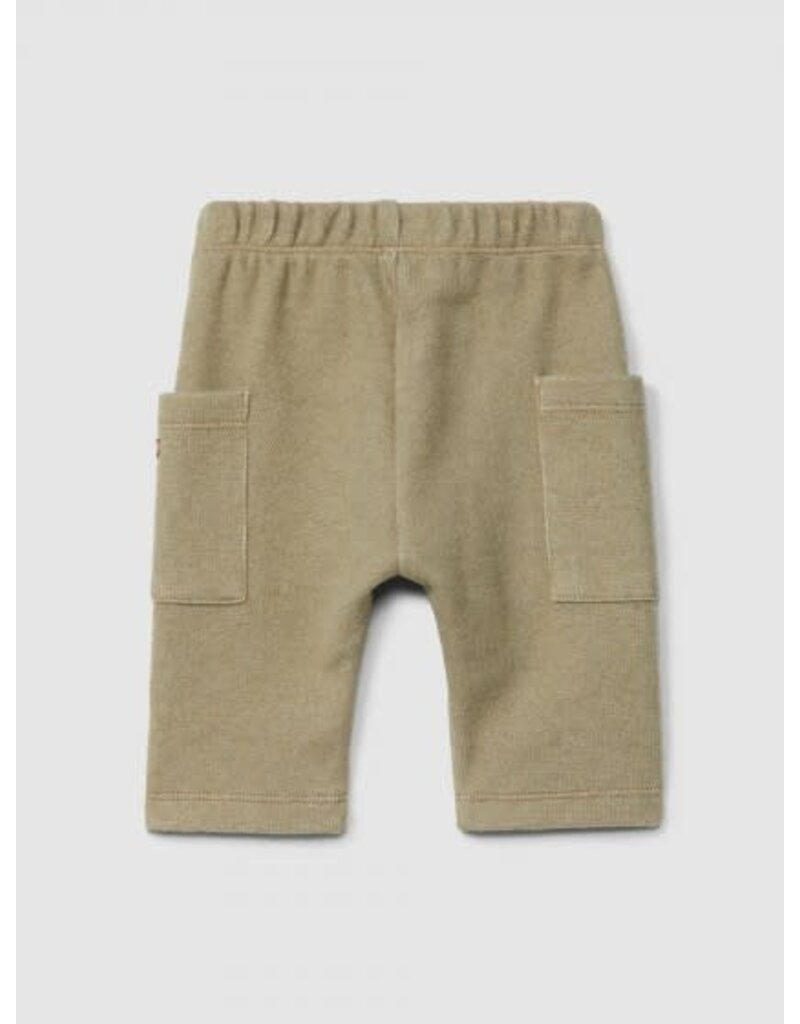 Laranjinha Laranjinha-jersey broekje met zakken-khaki