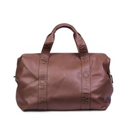 Childhome Mommy Bag ® Verzorgingstas - Signature-vegan leer-donker bruin