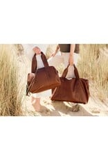 Childhome Mommy Bag ® Verzorgingstas - Signature-vegan leer-donker bruin
