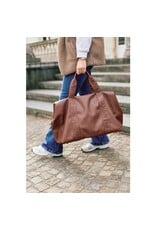 Childhome Mommy Bag ® Verzorgingstas - Signature-vegan leer-donker bruin