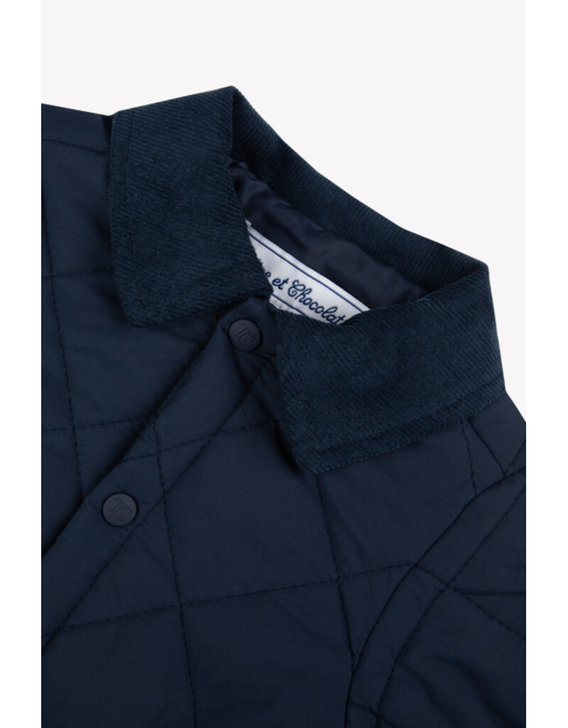 Tartine & Chocolat T&C-donkerblauwe jas-quilted