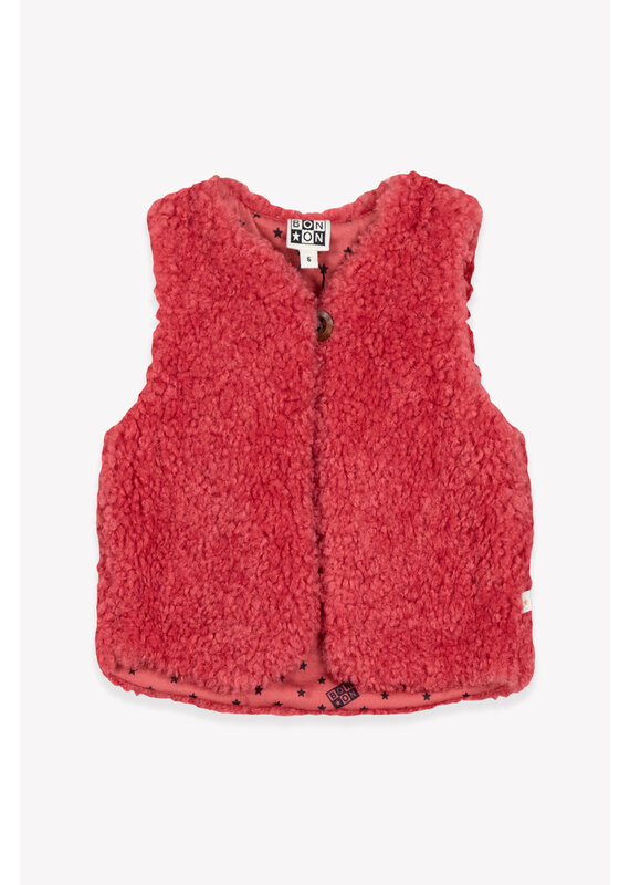 Bonton Bonton-Gilet Sherpa-Rose
