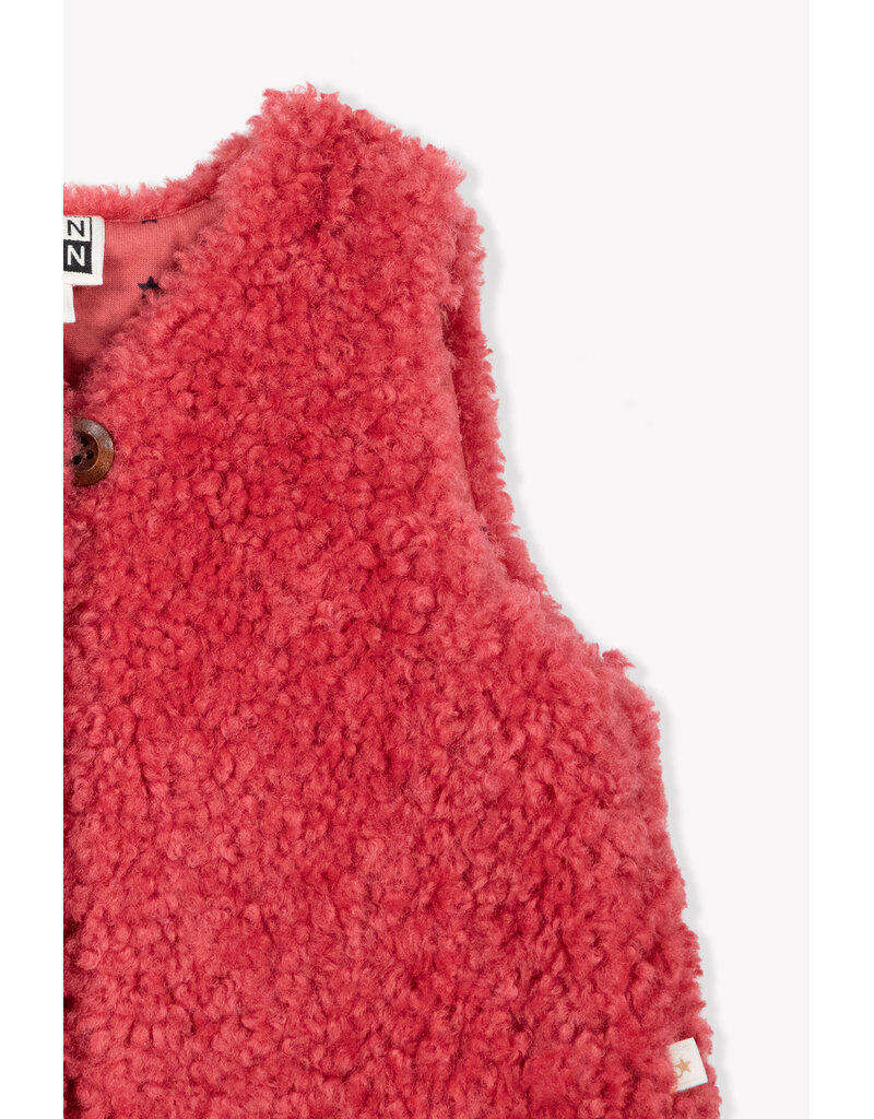 Bonton Bonton-Gilet Sherpa-Rose