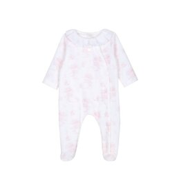 Patachou Patachou-ecru kruippakje met roze print